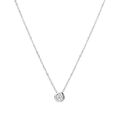 Collar Circonia de .5mm con Cadena Eslabones Plata .925 con Baño de Rodio