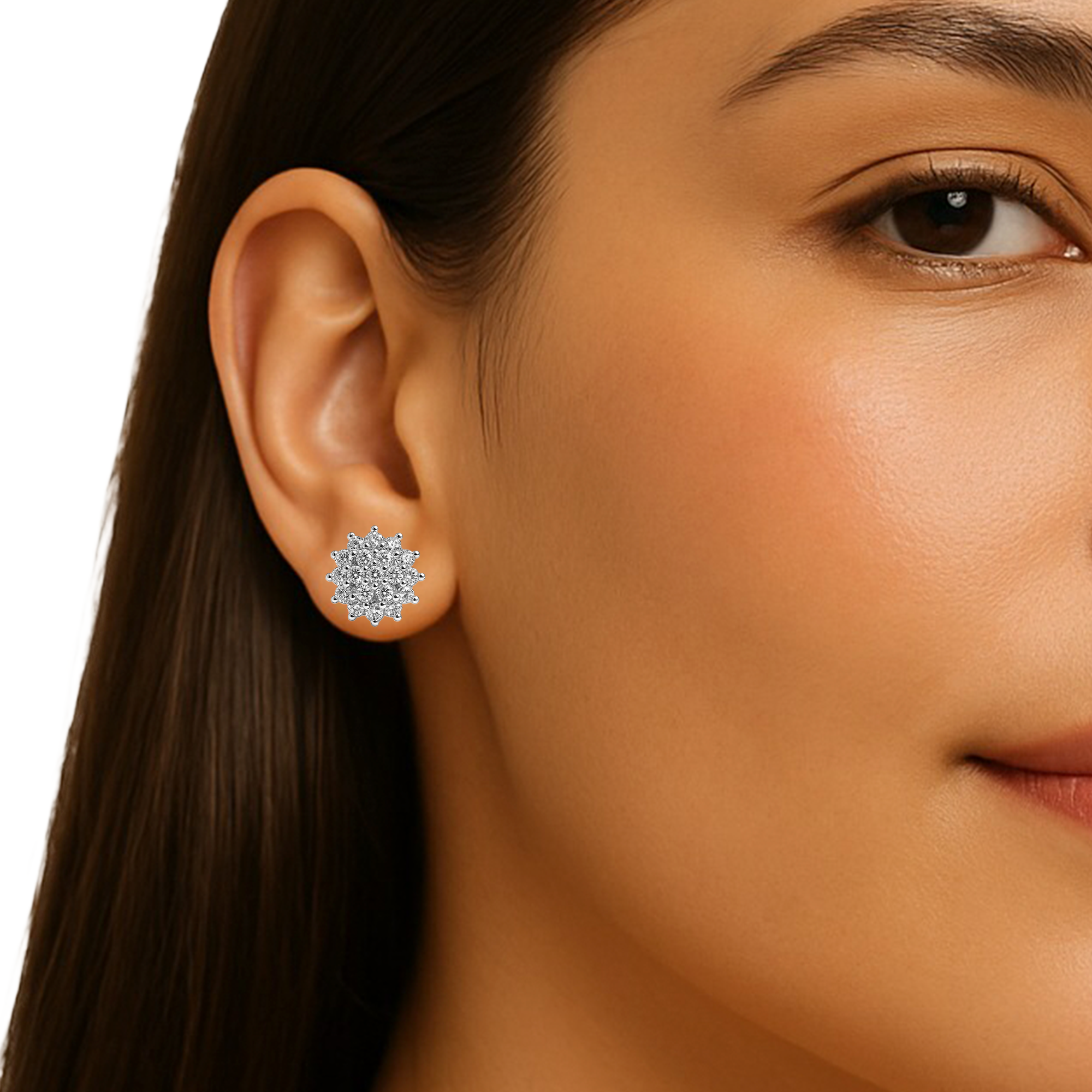 Broquel flor Plata .925