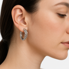 Arracada Torcida Vintage 3.8 cm Plata .925