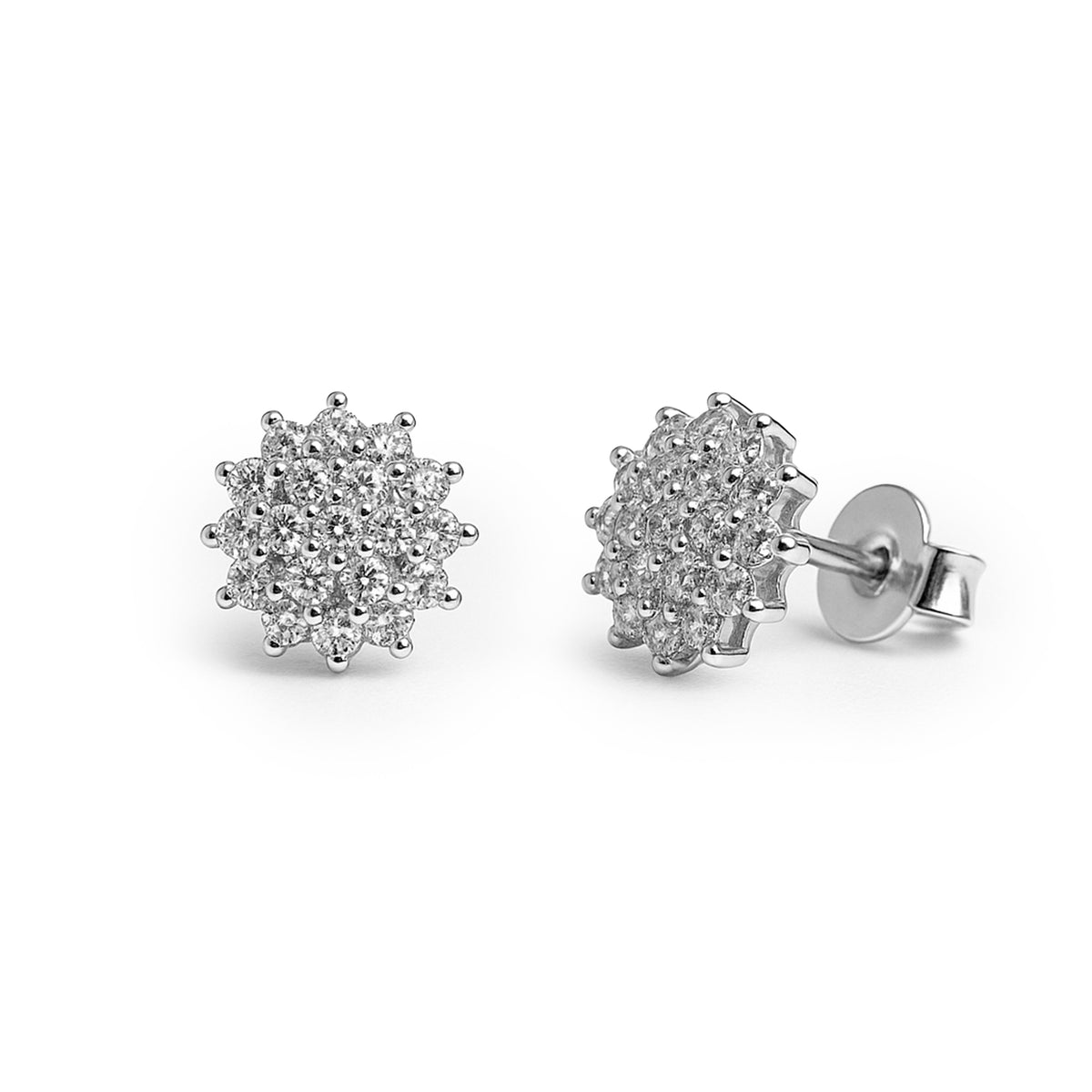 Broquel flor Plata .925