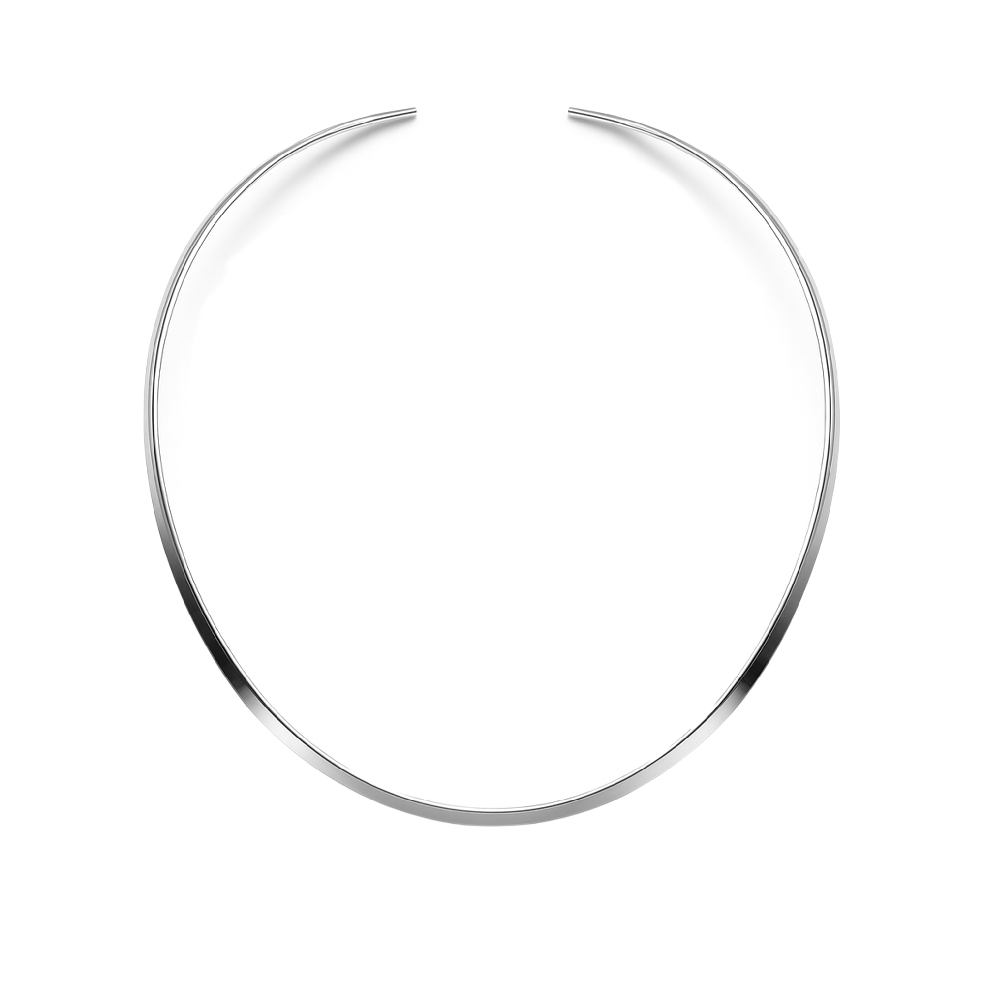 Collar Gargantilla Lisa Hecho a Mano Plata .925