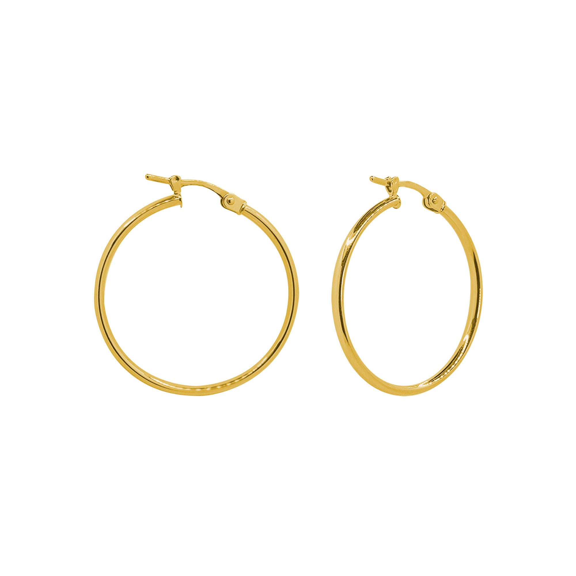 Arracada de Tubo Liso 1.8cm Oro 10K