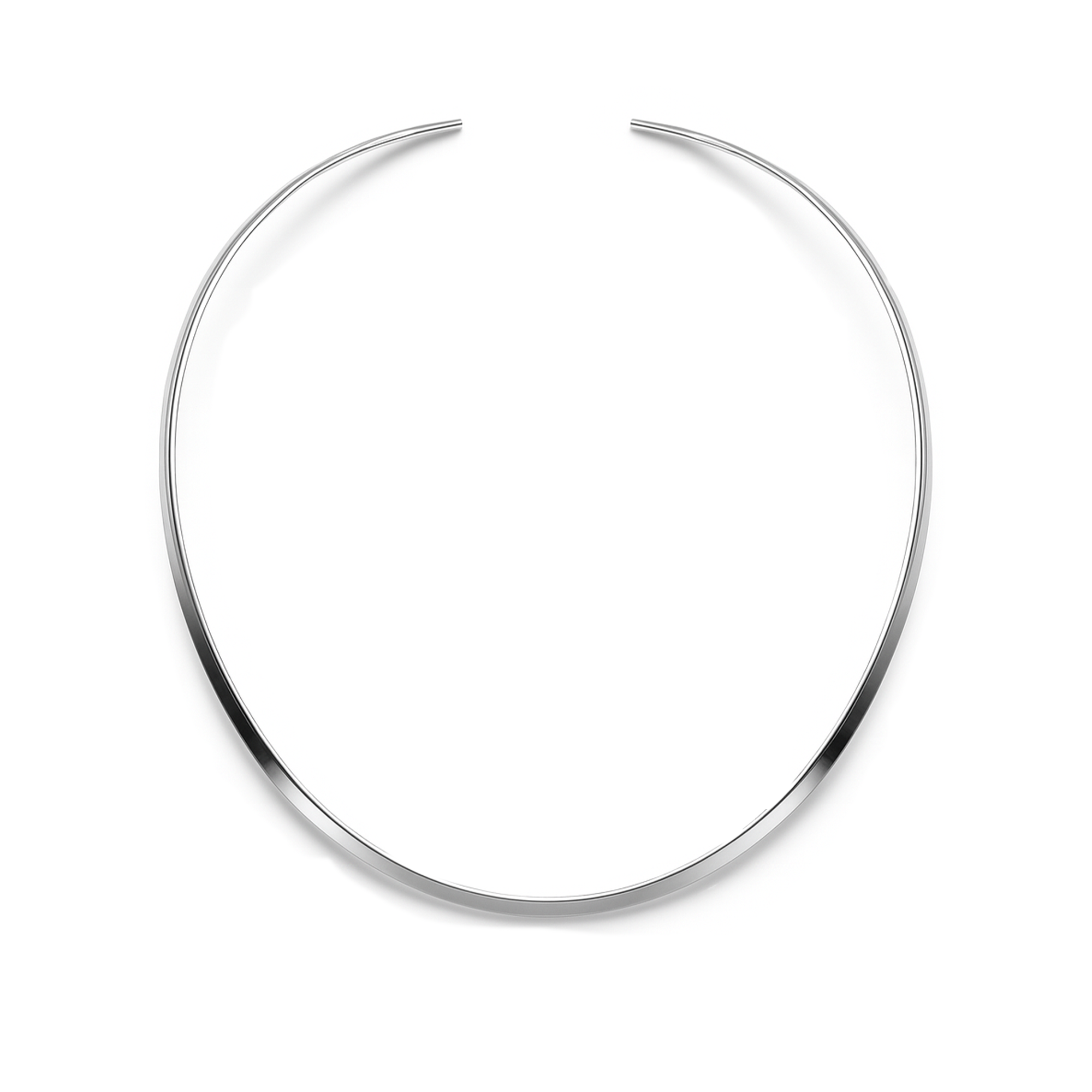 Collar Gargantilla Lisa Hecho a Mano Plata .925