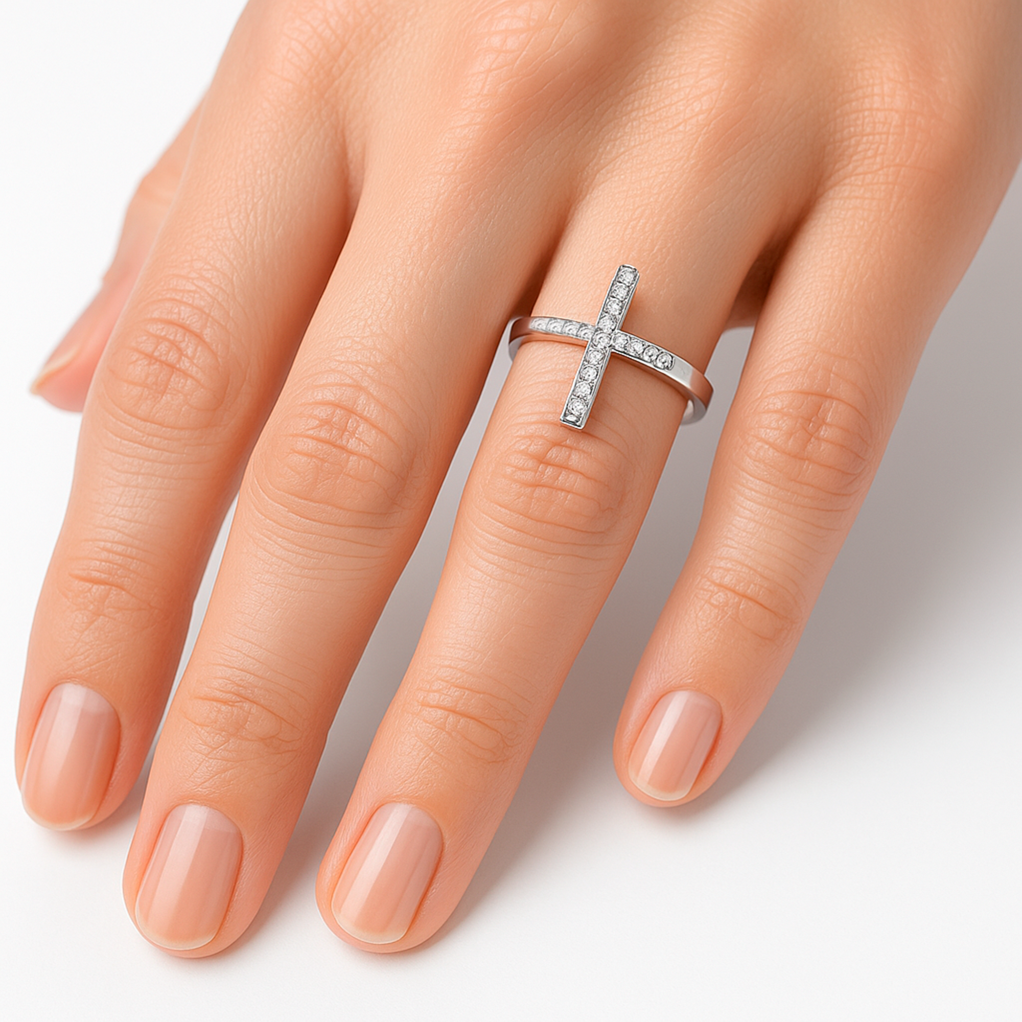 Anillo cruz Plata .925