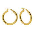 Arracada de Tubo Liso 3.6cm  Oro 10K
