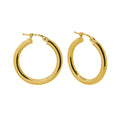 Arracada de Tubo Liso 2.6cm Oro 10K