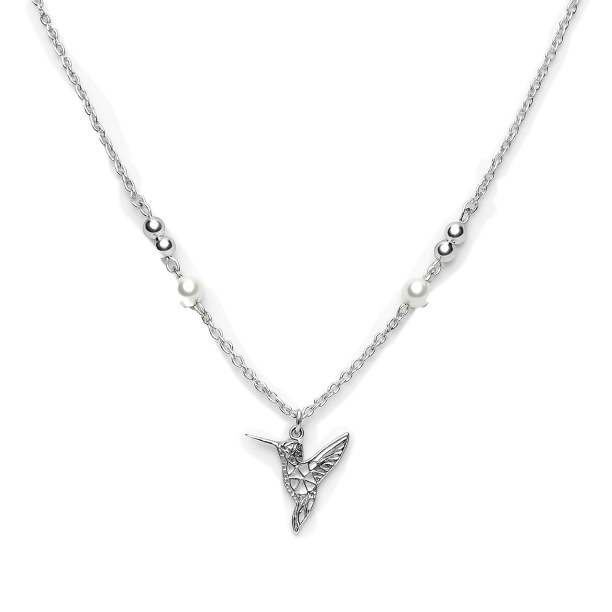 COLLAR CORABATERO COLIBRI PLATA .925