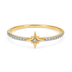 Anillo Estrella con Micro Circonias Oro 10K