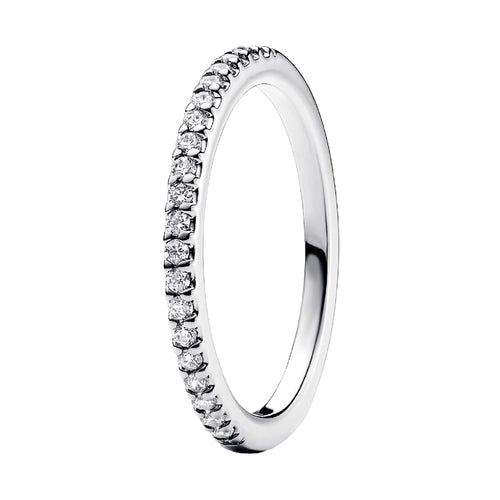 Anillo Inspirado Pan 1.1 Churumbela Básica con Micro Circonias Plata .925