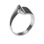 Anillo Encontrado Liso Hecho a Mano, Trabajo Tierra Plata .925