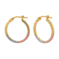 Arracada Martillada Florentina 1.9cm Oro 10K