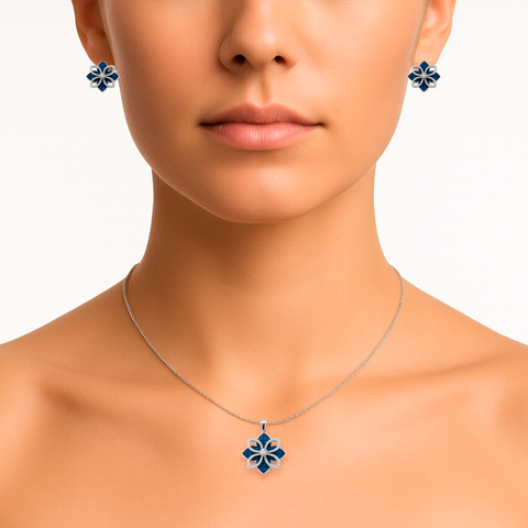 Set flor Plata .925