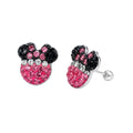 Arete Broquel Minnie con Cristales Plata .925