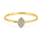 Anillo Semilla con Micro Circonias Oro 10K