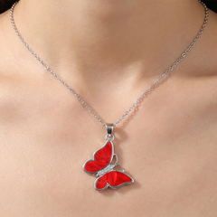 Dije Mariposa Madre Perla Plata .925