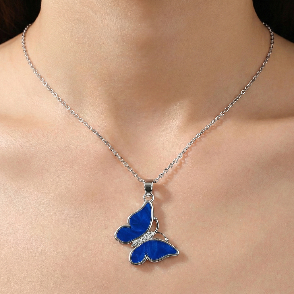 Dije Mariposa Madre Perla Plata .925
