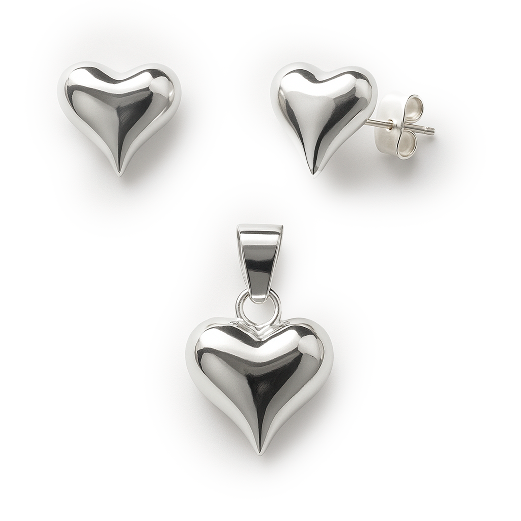 Set corazón Plata .925