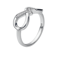 Anillo infinito Cruz con Circonias Plata .925 con Baño de Rodio