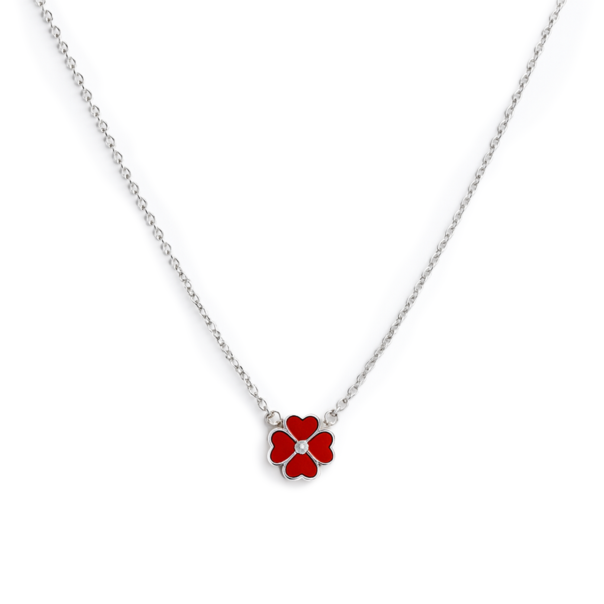COLLAR TREBOL PLATA .925