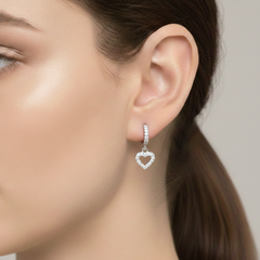 Huggies Chicas de Corazón con Micro Circonias Plata .925