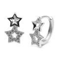 Huggies Doble Estrella Lisa y Micro Circonias Plata .925