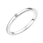 Anillo Inspirado Pan 1.1 Solitario Liso con Circonia Chica al Centro Plata .925