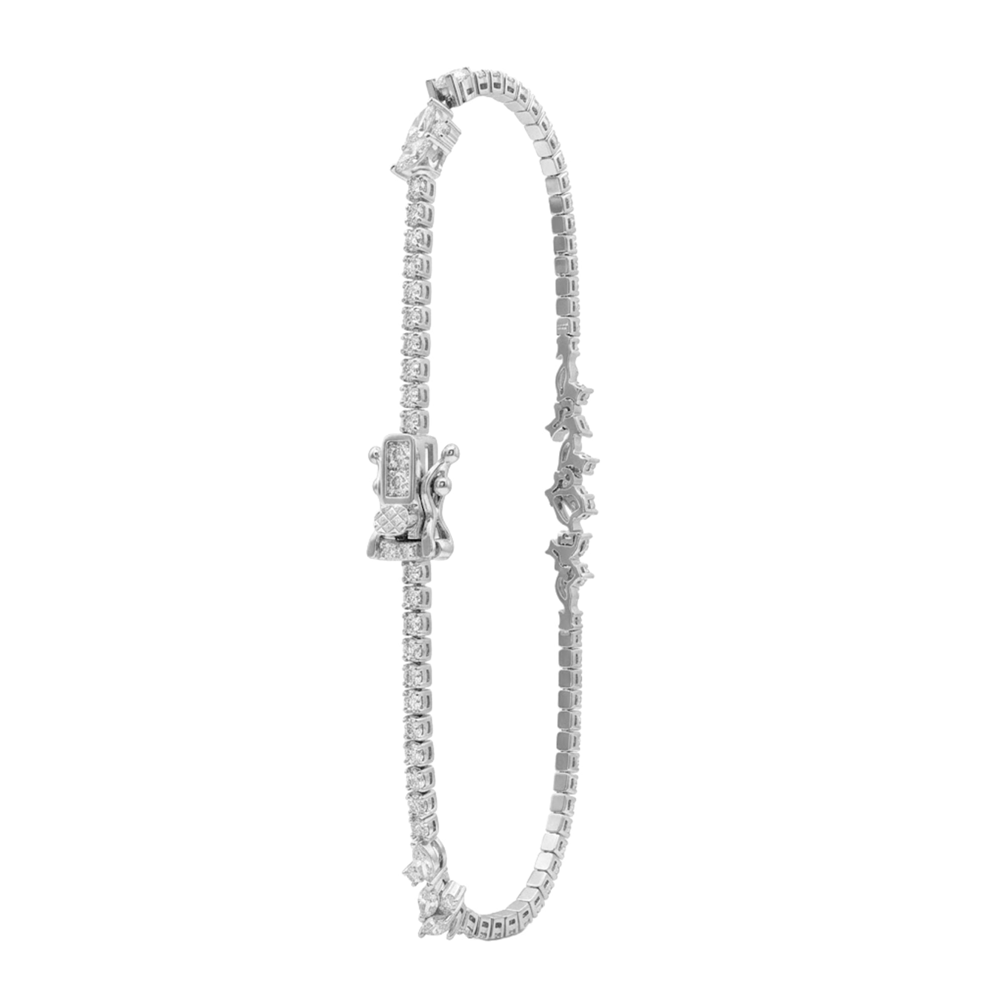 Pulsera Circonias Semilla Plata .925 con Rodio