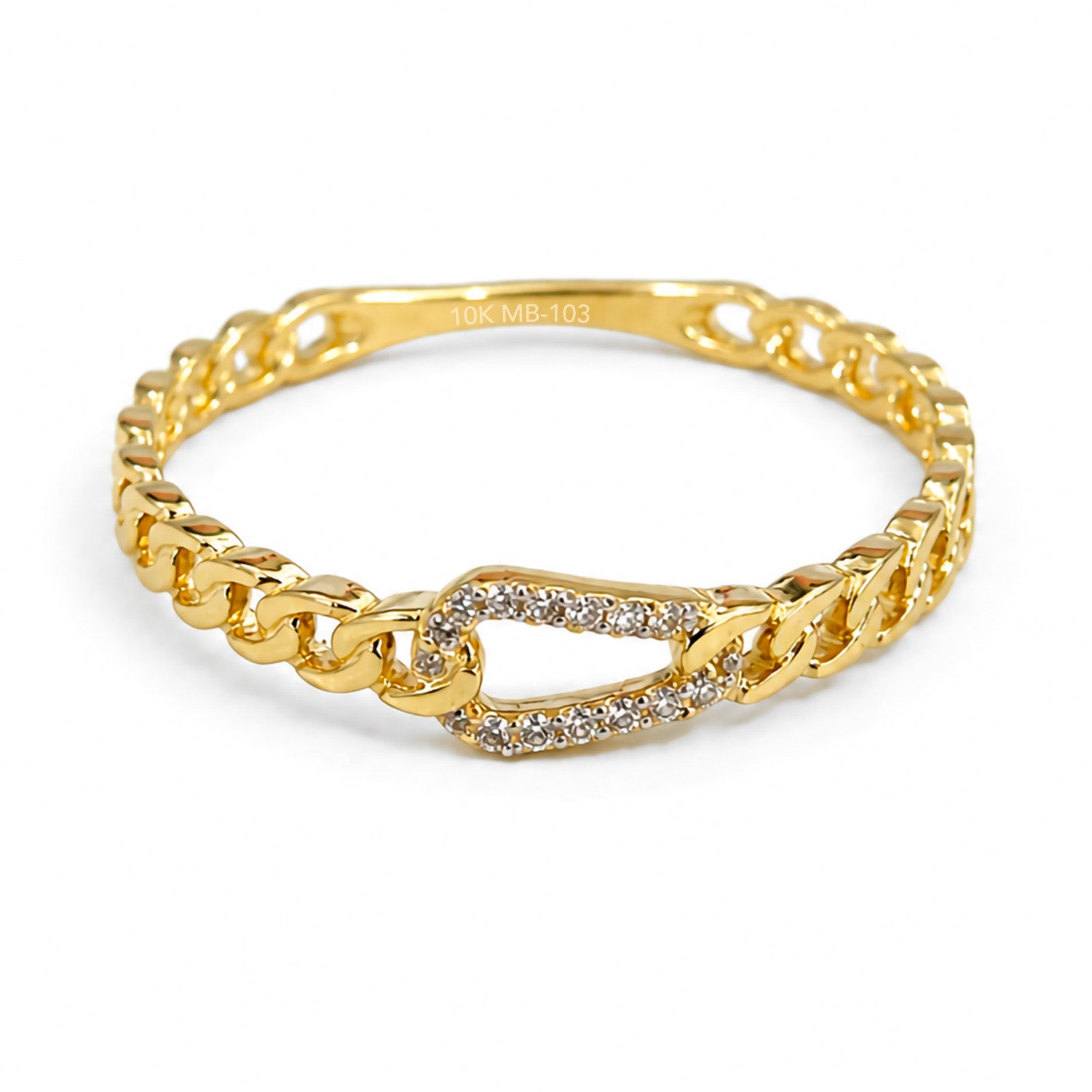 Anillo Inspirado Tiff con Micro Circonias Oro 10k