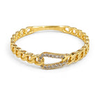 Anillo Inspirado Tiff con Micro Circonias Oro 10k