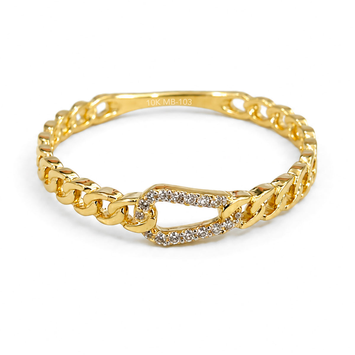 Anillo Inspirado Tiff con Micro Circonias Oro 10k