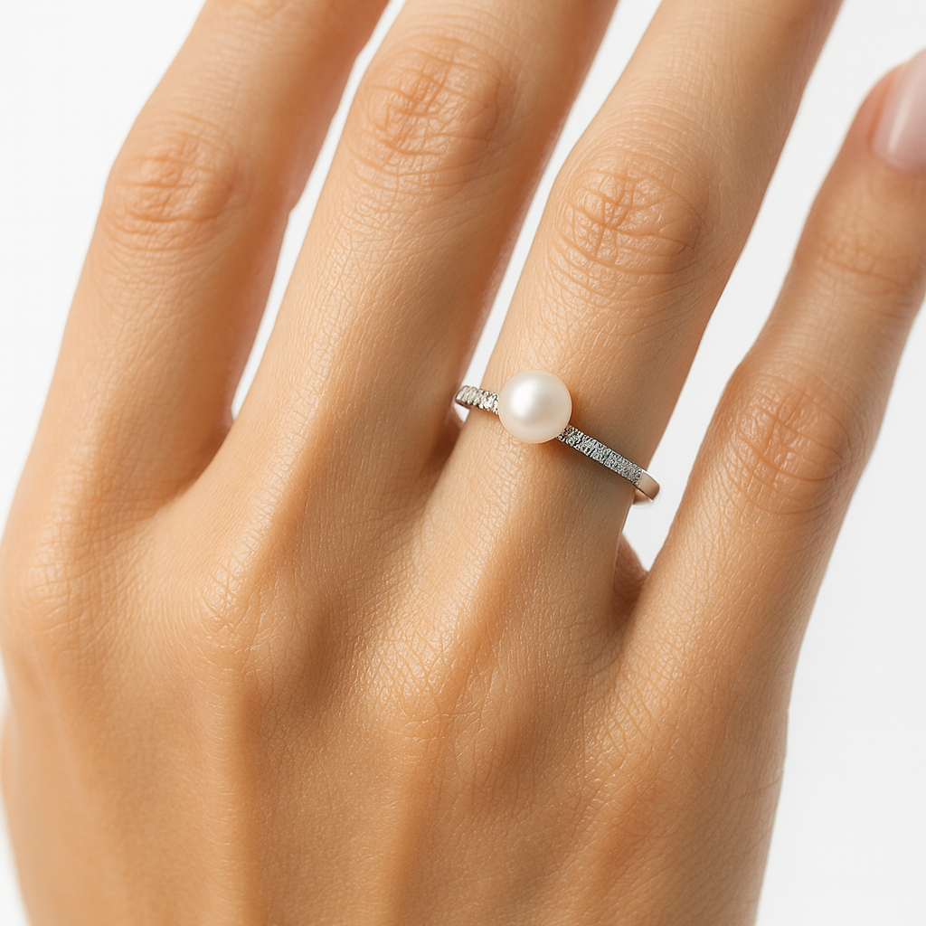 Anillo perla Plata .925