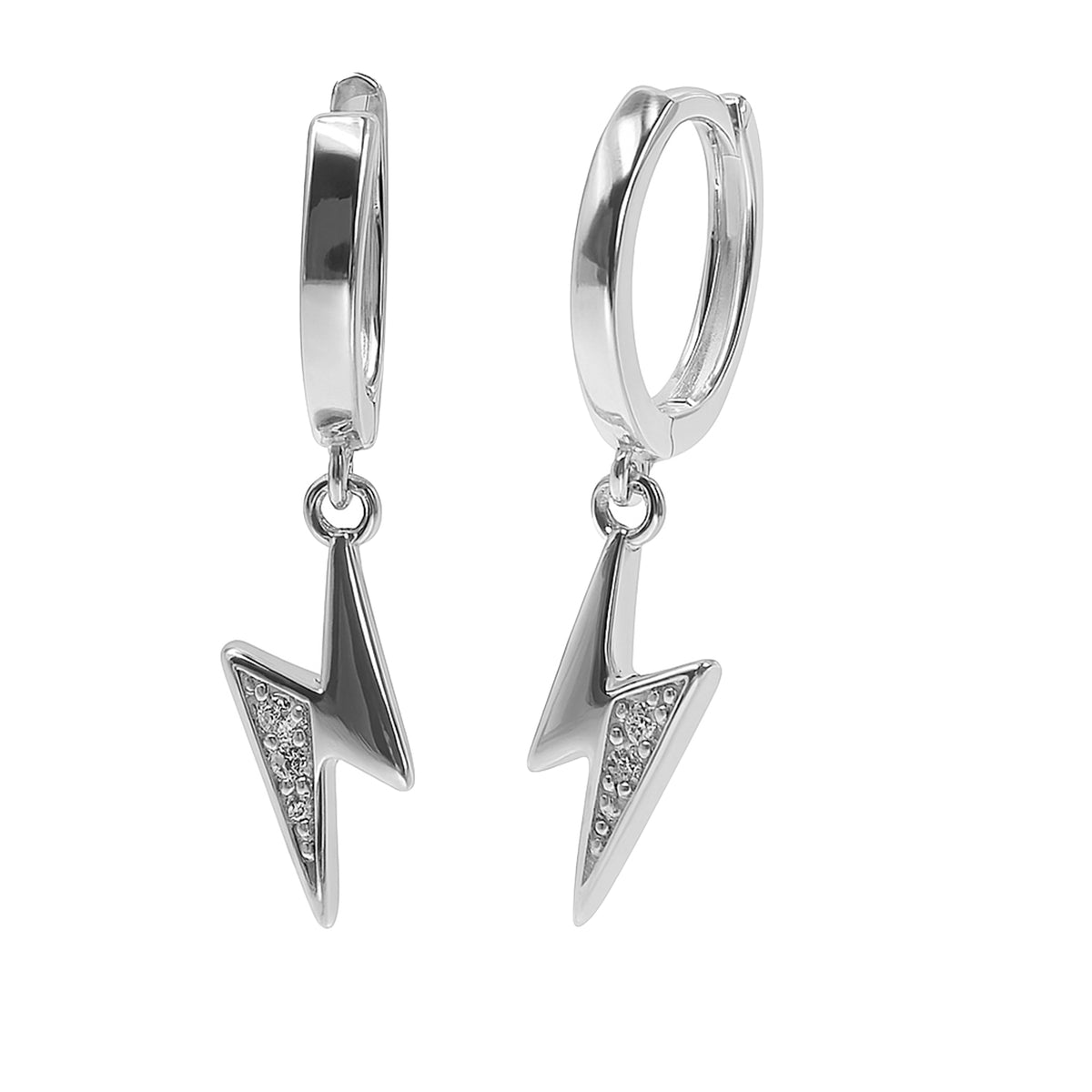 Huggies Rayo con Micro Circonias Plata .925 con Rodio