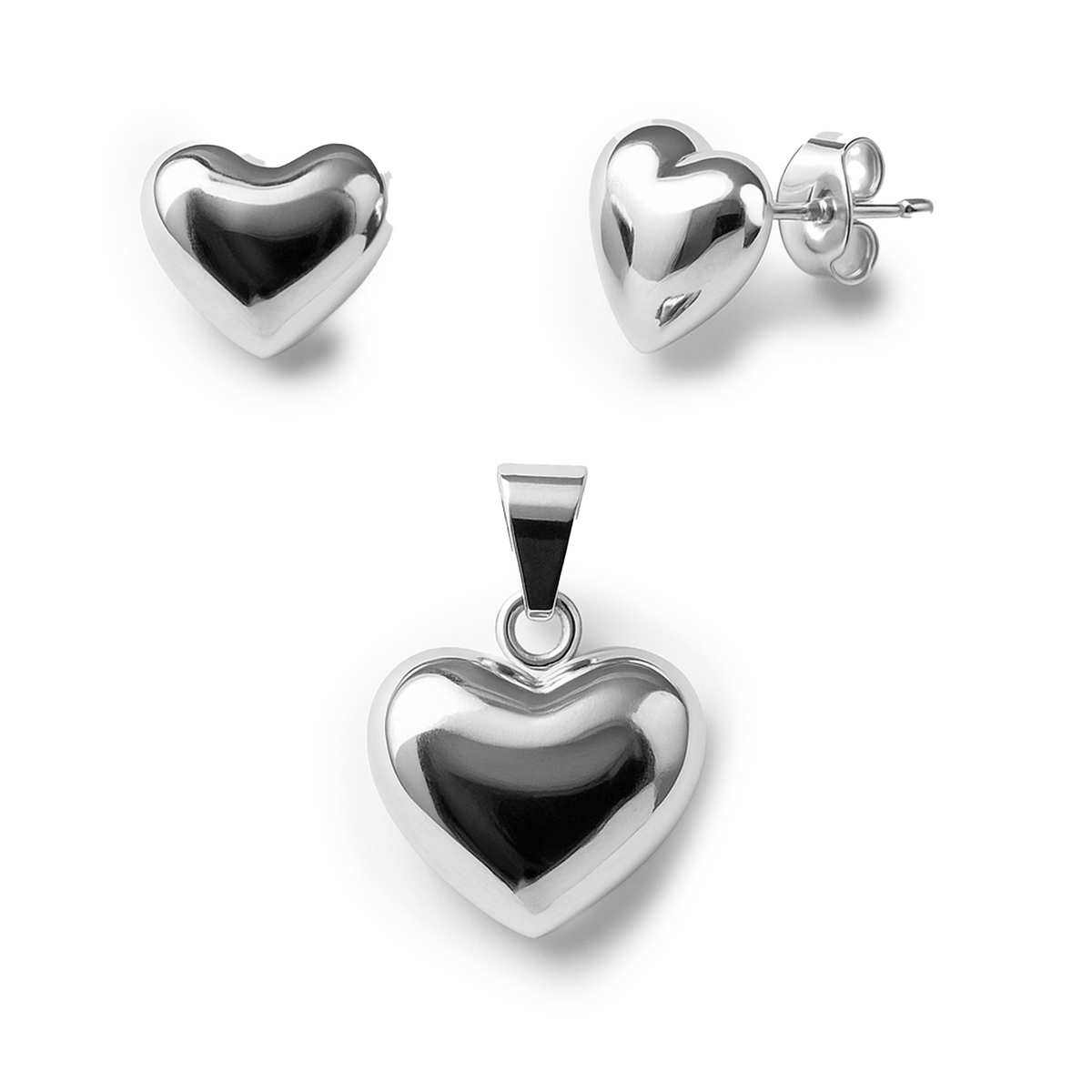 Set corazón Plata .925