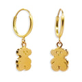 Arracada Inspirada Osito 1.8cm Oro 10K