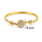 Anillo Micro Circonias con Corazones Oro 10K