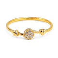 Anillo Micro Circonias con Corazones Oro 10K