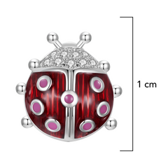 Charm Inspirado Pan 1:1 Catarina con Micro Circonias Plata .925