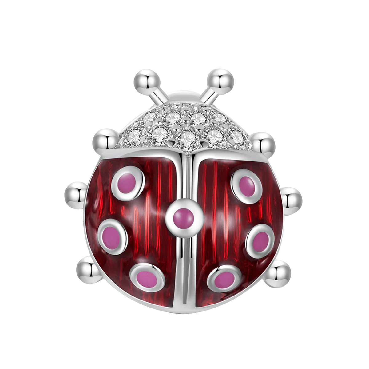 Charm Inspirado Pan 1:1 Catarina con Micro Circonias Plata .925