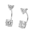 Arete Broquel Teléfono nacional Corazón y Circulo Circonias Plata .925