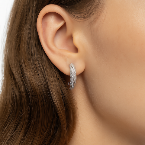 Arracada diamantada Plata .925