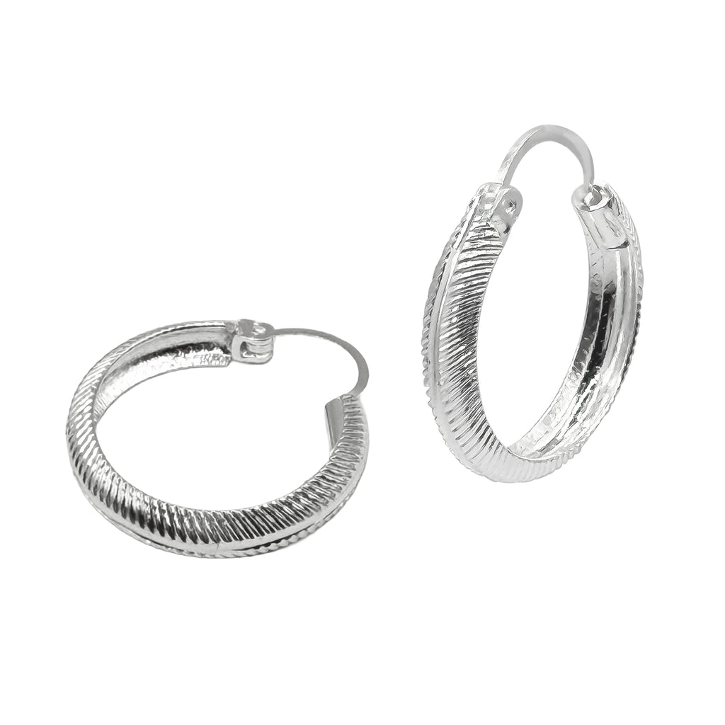 Arracada Diamantada de 2cm Plata .925