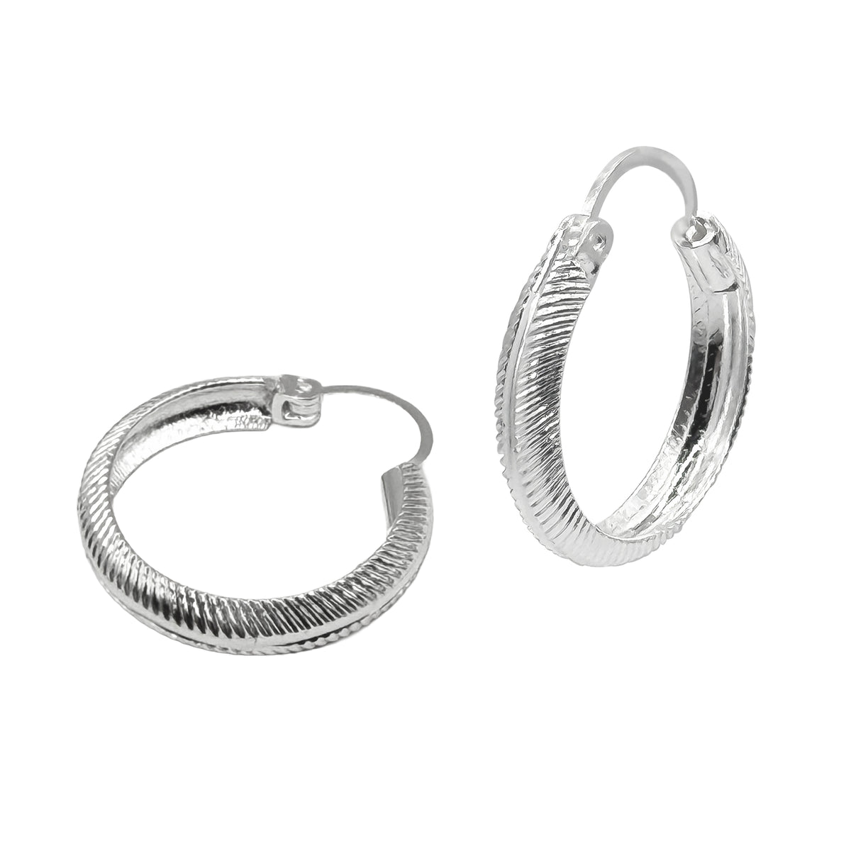 Arracada Diamantada de 2cm Plata .925