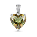Dije Piedras SemiPreciosas Corazón de Zultanita, Plata .925 con Baño de Rodio