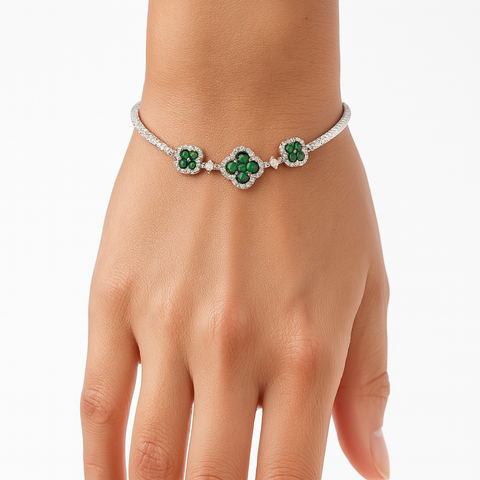 Pulsera trebol Plata .925