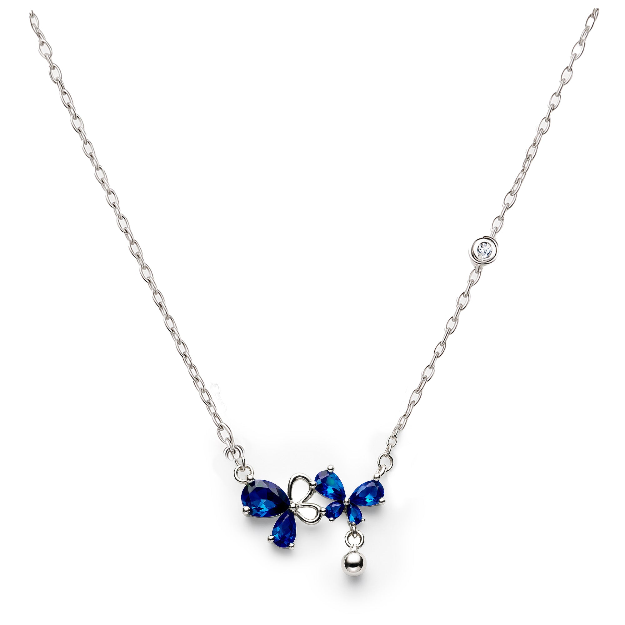 COLLAR MARIPOSAS PLATA .925