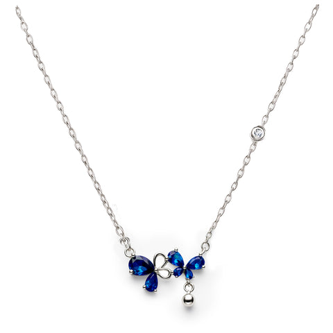 COLLAR MARIPOSAS PLATA .925