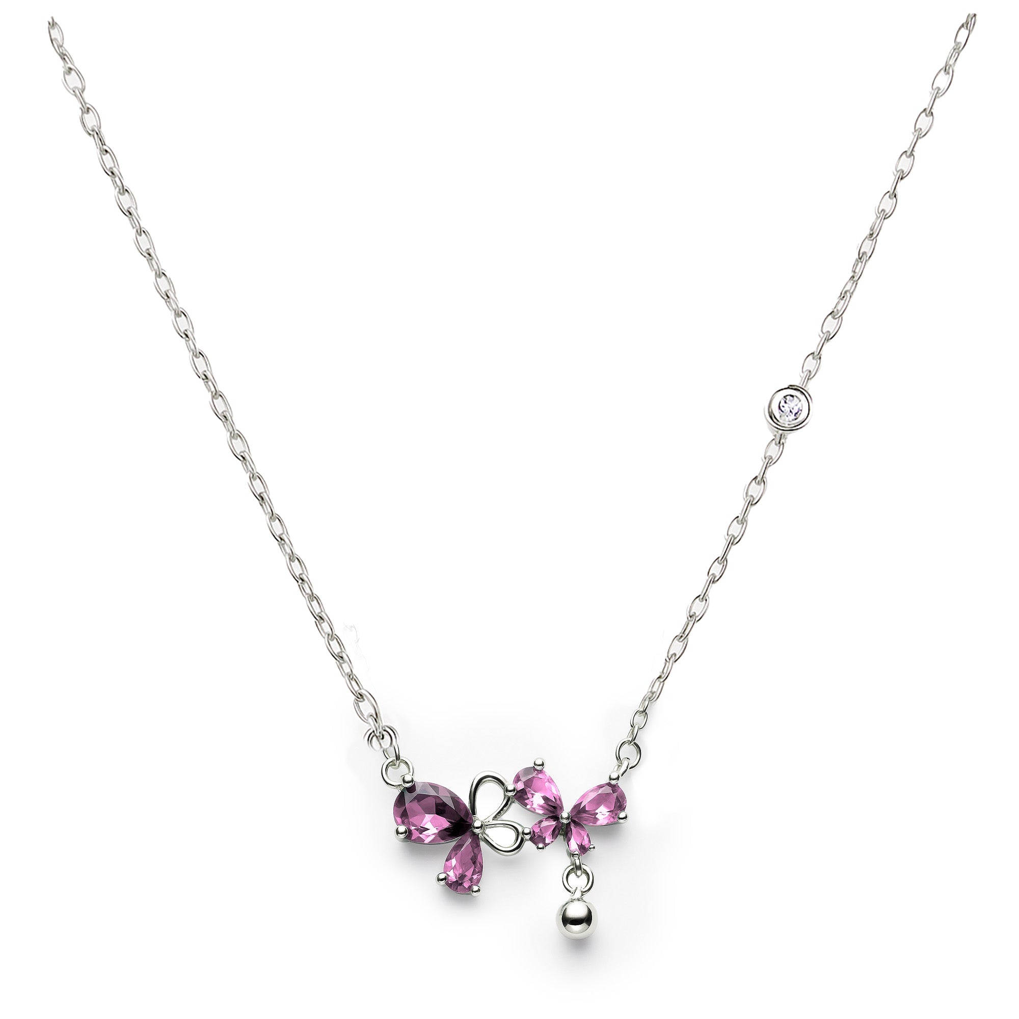 COLLAR MARIPOSAS PLATA .925