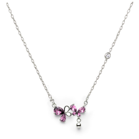COLLAR MARIPOSAS PLATA .925