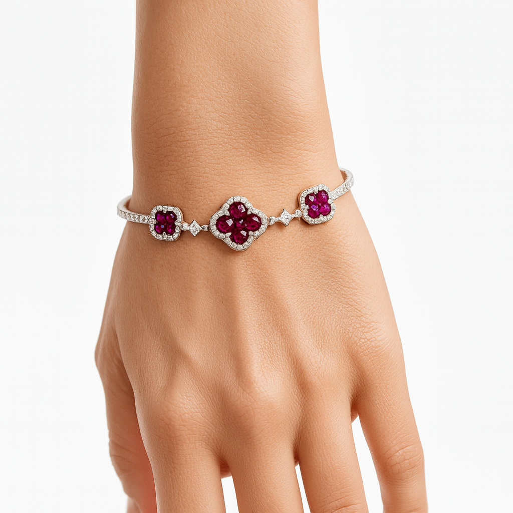 Pulsera trebol Plata .925