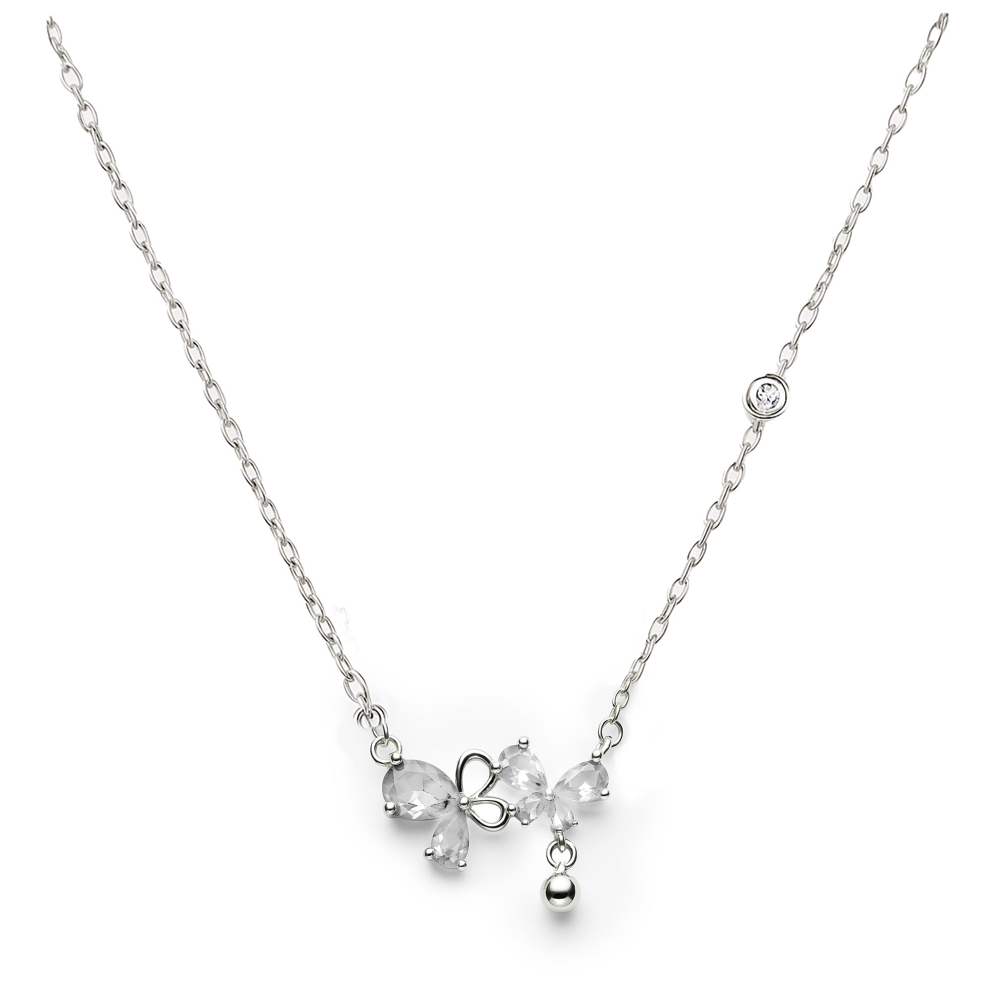 COLLAR MARIPOSAS PLATA .925